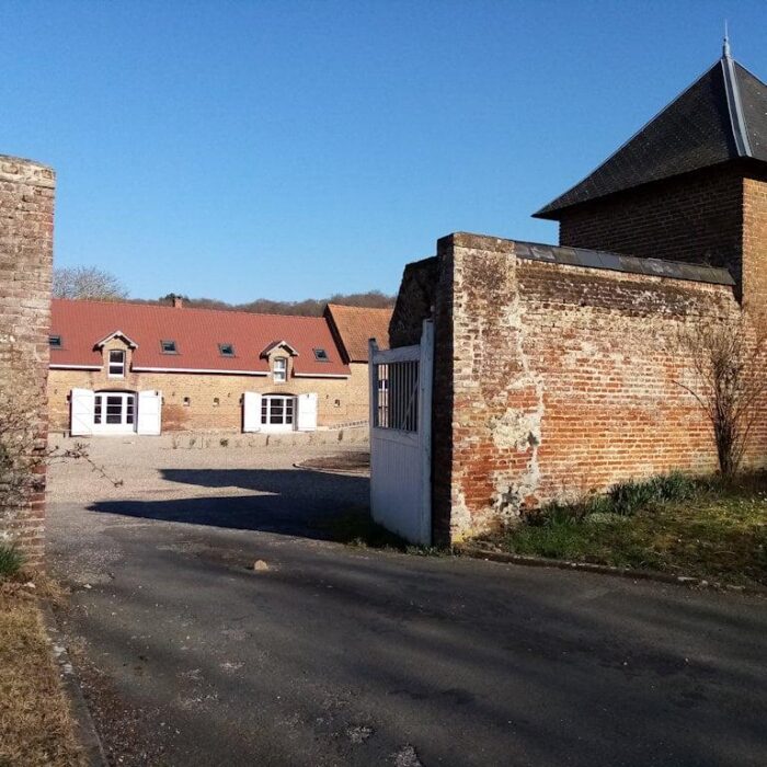 L'entrée du gîte La prairie en baie de Somme
